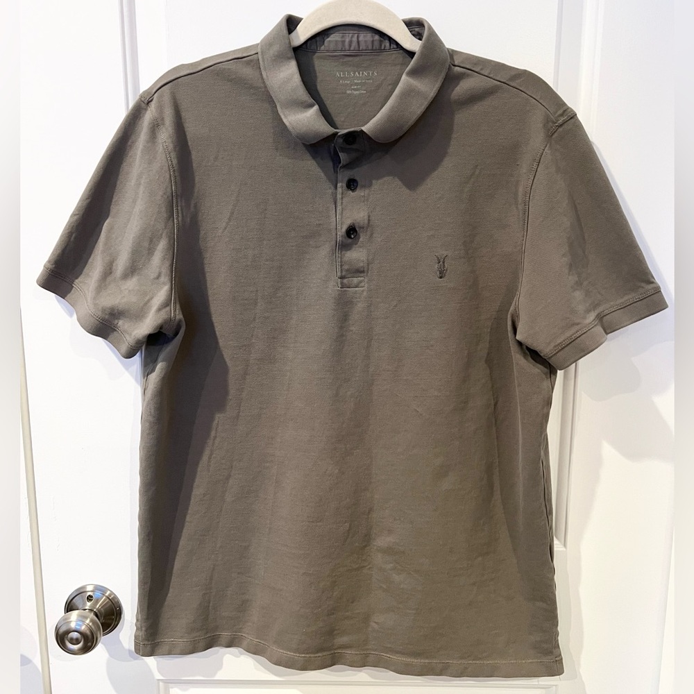 ALLSAINTS Reform Short Sleeve polo | Gastor Green | XL - Picture 3 of 6